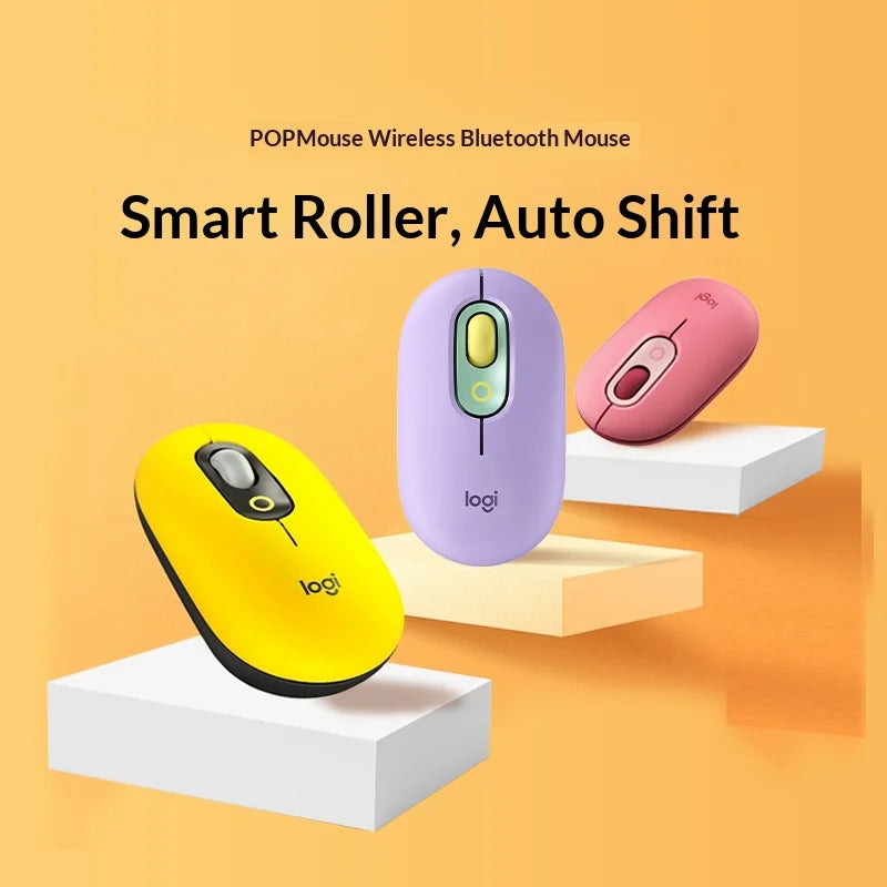 Logitech M350 POP SilentTouch Wireless Mouse 90% Noise Reduction Quiet Click For Office Library Home Laptop Desktop PC