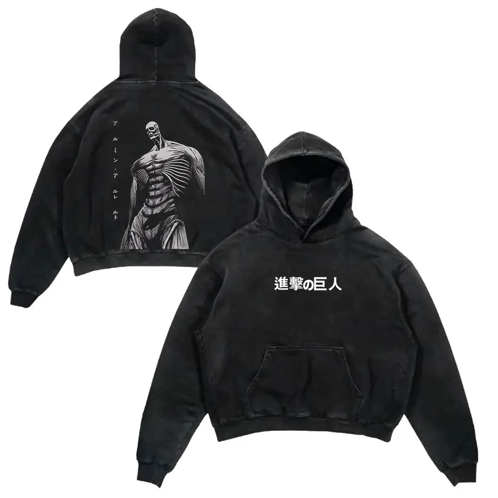 Anime Attack on Titan Colossal Titan Vintage Hoodie